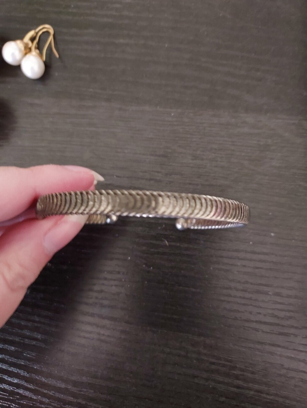 Twisted Rope Open Cuff Bracelet in Silver-Tone - Picture 2 of 3